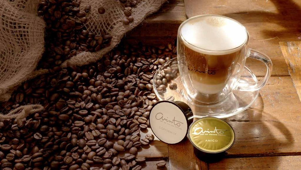 BY AMICO & MILK Brew 1 coffee capsule and 1 milk capsule for a cup of cappuccino that comes with perfectly