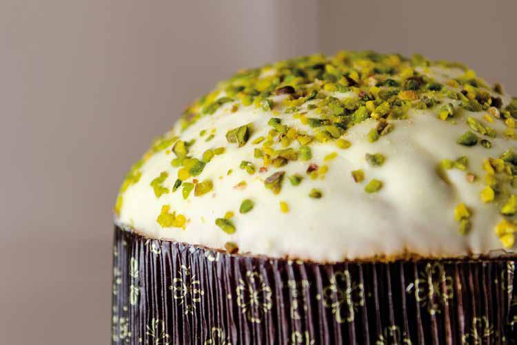 PANETTONE WITH PISTACHIO AND WHITE CHOCOLATE First
