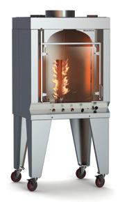 Olympus Solid Fuel Rotisserie Durable Construction Rear Load and Unload 6 or 10 Spit Options Standard or Narrow