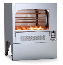 Gas-Fired Rotisserie Durable Construction Front or Rear Loading 6 or 10 Spit Options Gas Charbroiler Option Custom