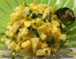 PINEAPPLE SALSA Cuisine: Mexican Authr: Chef Philip Feder Prep time: 15 mins Ttal time: 15 mins An easy, fresh, sweet and a bit spicy salsa with lts f flavr, ideal n prk tacs 1 whle pineapple ¼ white