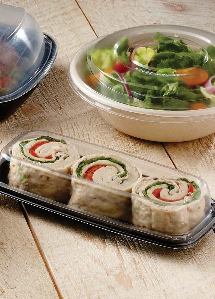 9 x 5 PET Sub Container w/ Low Dome Lid sku# 9309060F300, 513209F300 Visibly Fresh Promotes impulse sales Helps maintain freshness Optimal shelf merchandising Versatile low