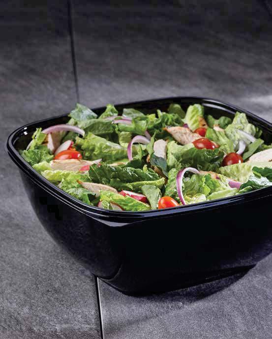 160oz Square PET Catering Bowl sku# 94160B50 50/cs Durable Design Crack and crush resistant ideal for heavy foods Nesting feature allows secure stacking Durable and