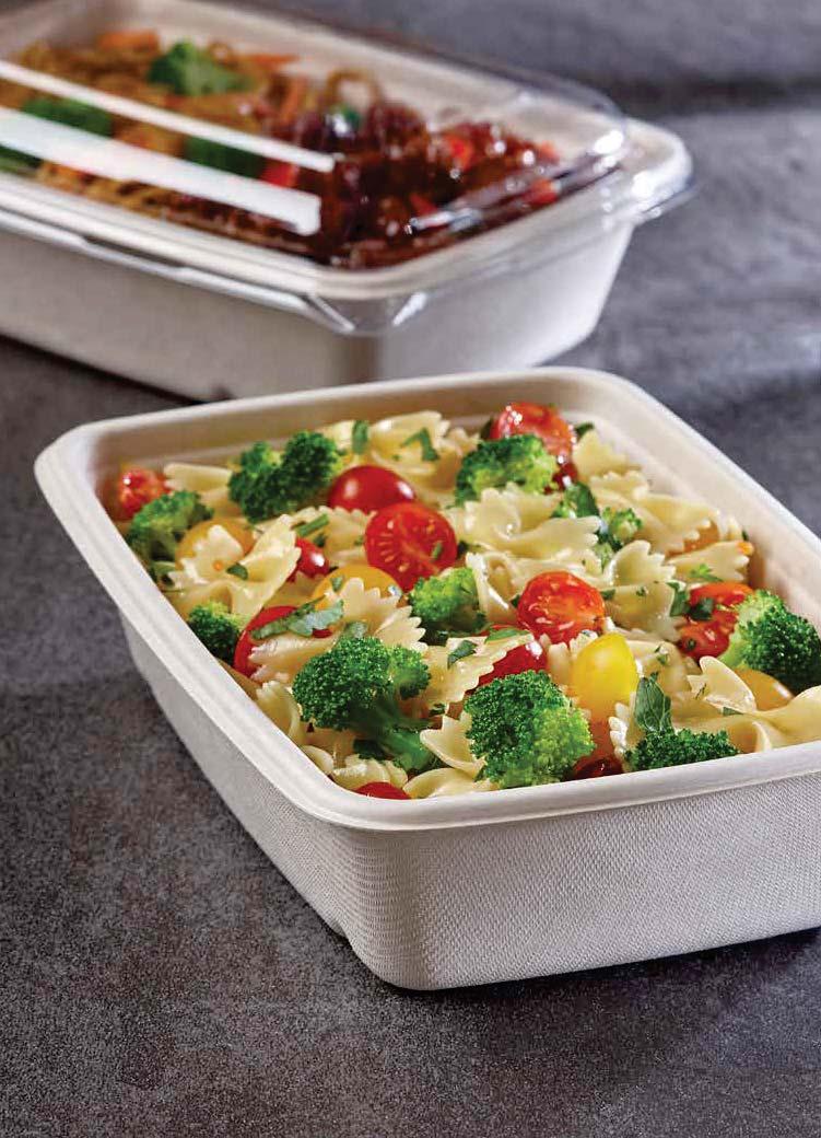 NEW! 36 oz 6 x 9 Rectangle Pulp Container sku# 43090360D300 300/cs Natural Performance Large 36 oz capacity perfect for Hot/Cold buffet bar Temperature tested for hot and cold food applications