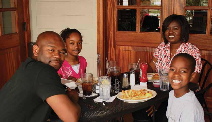 The Watson family Enjoy a Relaxing Meal