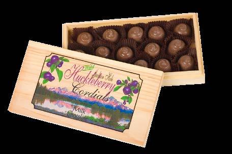 chocolate Bon-Bon Cordials in a beautiful wooden gift box. $13.