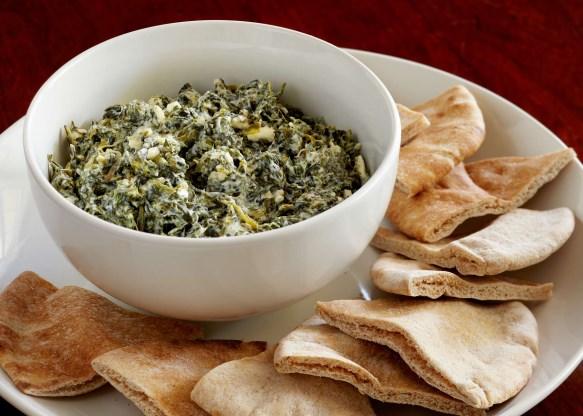 Ingredients Creamy Spinach Feta 10.5 oz. frozen, chopped, packaged spinach 1/2 cup fat-free yogurt 1/2 cup reduced-fat sour cream 1/2 cup fat-free feta cheese (crumbled) 1 tsp.