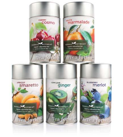 8H 6 CASE PAC herbal retreat loose leaf tea canisters Each recyclable canister is air tight and filled with