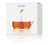 Tea Forté s handblown glassware is aesthetically pleasing and highly functional.