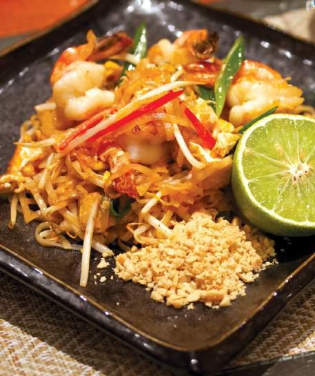Noodles & Rice 70 PAD THAI Fried thin rice noodles with king prawn, spring onion, beansprouts served with crushed peanut 9.