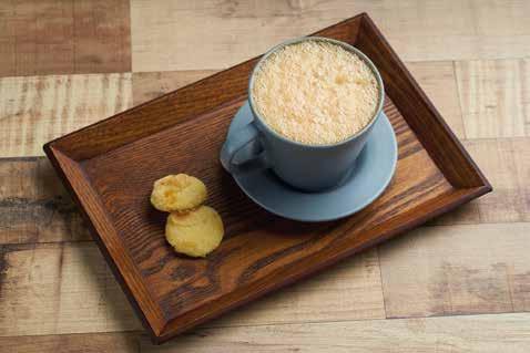Sinpopo Teh Tarik Special Perfectly steeped red dust tea made super frothy and served with sugee biscuits on the side.