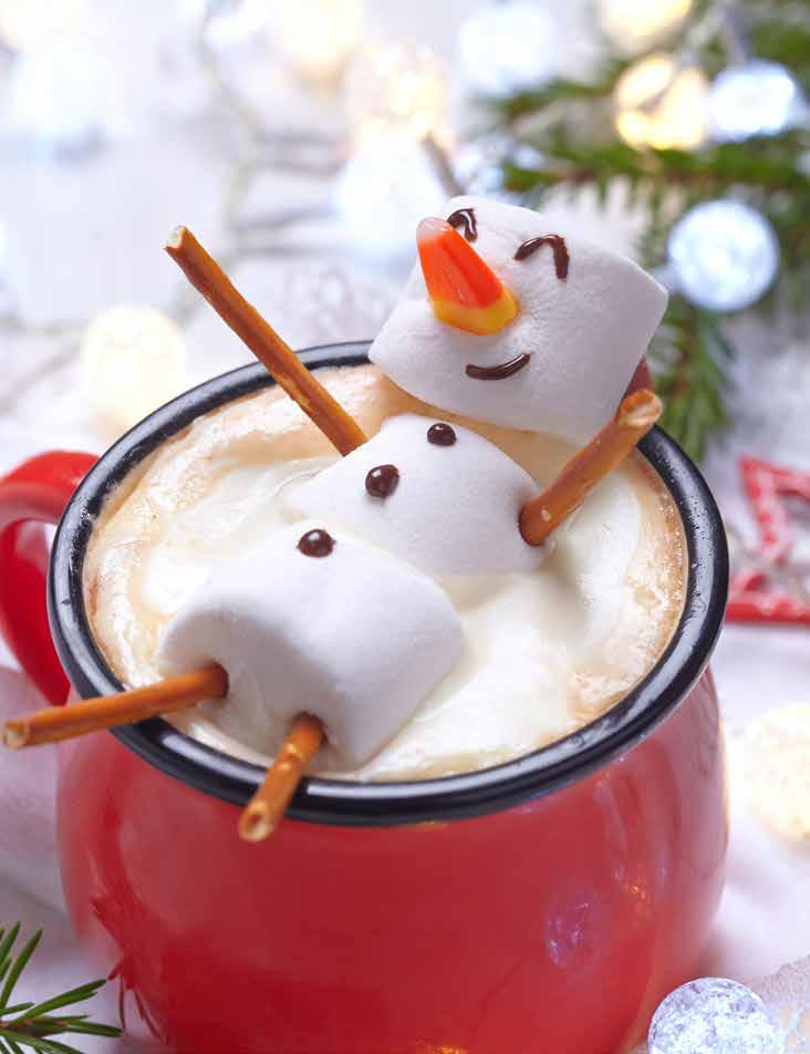 a hot cup of fu hot chocolate with a marshmallow sowma Nothig says Christmas ad witer like a comfortig mug of hot chocolate. But why stop there?