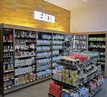 A Health corner displays the store s full range