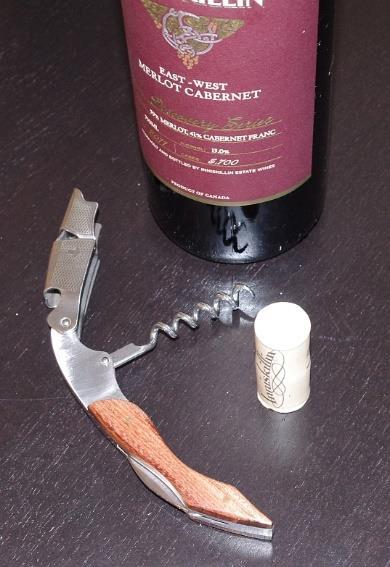 6) Reposition the notched portion: Reposition to the second ledge once you've pulled the cork as out as far as you can.
