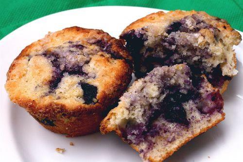 Breakfast: Paleo Blueberry Muffin 1 cup blanched almond flour 1/8 teaspoon baking soda Pinch of salt 2 tablespoons raw honey ½ cup full fat coconut milk 2