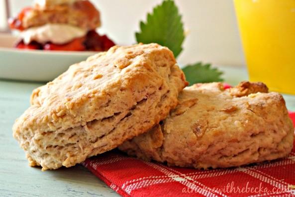 SWEET STRAWBERRY BISCUITS WITH MACERATED STRAWBERRIES AND RHUBARB COMPOTE {STRAWBERRY SHORTCAKE} Sweet strawberry shortcake starts with tender biscuits, infused with fresh strawberry puree.
