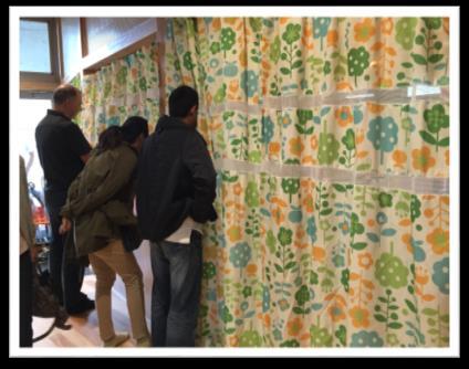 JAPANESE CIRCLE TIME OBSERVATION Our younger children will be nervous to see parents and strangers in their classroom, so we put up special curtains for parents to hide behind and watch from in the