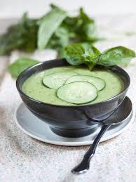 Raw Summer Alkaline Soups Avocado Gazpacho [Serves 2]* 2 haas avocados 1 small zucchini chopped 2 stalks of celery chopped ¼ cup parsley chopped ½ cup cilantro chopped ¼ cup Spanish onion chopped 1