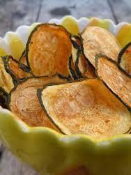 Baked Zucchini Chips with Cool Dill Dip [Serves 2]*** : Baked Zucchini Chips 2 zucchinis sliced thin (can use a mandolin) 2 tbsp.