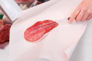 Wax paper Coated with paraffin on both sides Suitable for greasy foods, as well as meat and cold cuts Withstands temperatures up to 54 O C