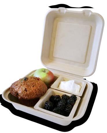 Clamshell Containers (Sugarcane) Biodegradable Sugarcane/Bagasse Made