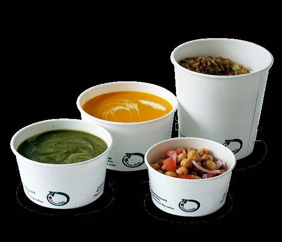 Take-out Containers (Hot or Cold) 100% Biodegradable & Compostable Paper lined inside & Out with Vegetable Coating BPI Certified 891031 Bowls Double Lined for Hot or Cold 095AC0 Bowl 8oz.