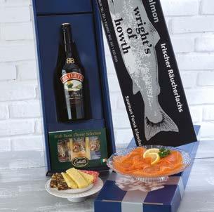 Smoked Salmon & Champagne Gift Pack Wrights Award Winning Irish Organic Sliced Smoked Salmon 900g, Moet & Chandon Champagne 75cl Presented in our Corporate Gift pack Price 81.