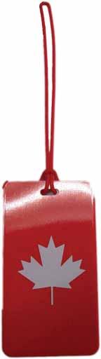 Customer Giveaway Maple Leaf Luggage Tag Maple Leaf Luggage Tag To integrate our Promotional Campaign Go Canada, we will feature a red luggage tag with a Maple Leaf motif on bottle necks.