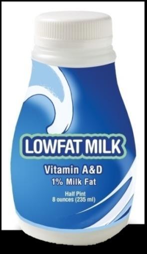 Fluid Milk Requirements Food Components Grade K - 5 Grade 6 8 Grade 9-12 Milk 5 cups/week (1 cup daily) 5 cups/week (1 cup daily) 5 cups/week (1 cup daily) Allowable milk options: -Fat-free