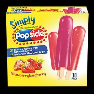 Simply POPSICLE Strawberry Raspberry INGREDIENTS:
