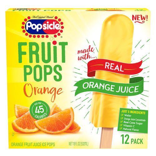 POPSICLE Orange Juice Fruit Ice Pops will be reformulated in