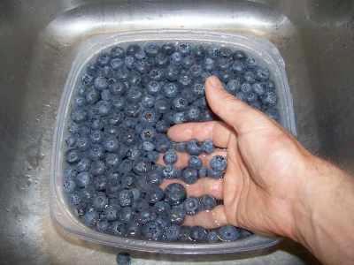 It is easiest to do this in a large bowl of water and gently run your hands through the