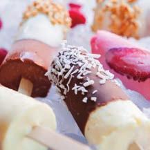 Wooden Ice Cream Sticks Punnet Strawberries 200g White or Milk Chocolate