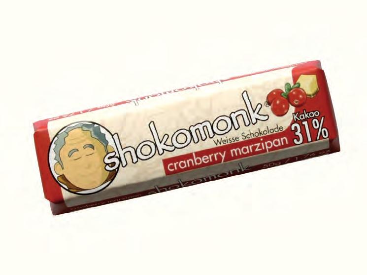 SHOKOMONK cranberry-marzipan Cranberries form small red spots in