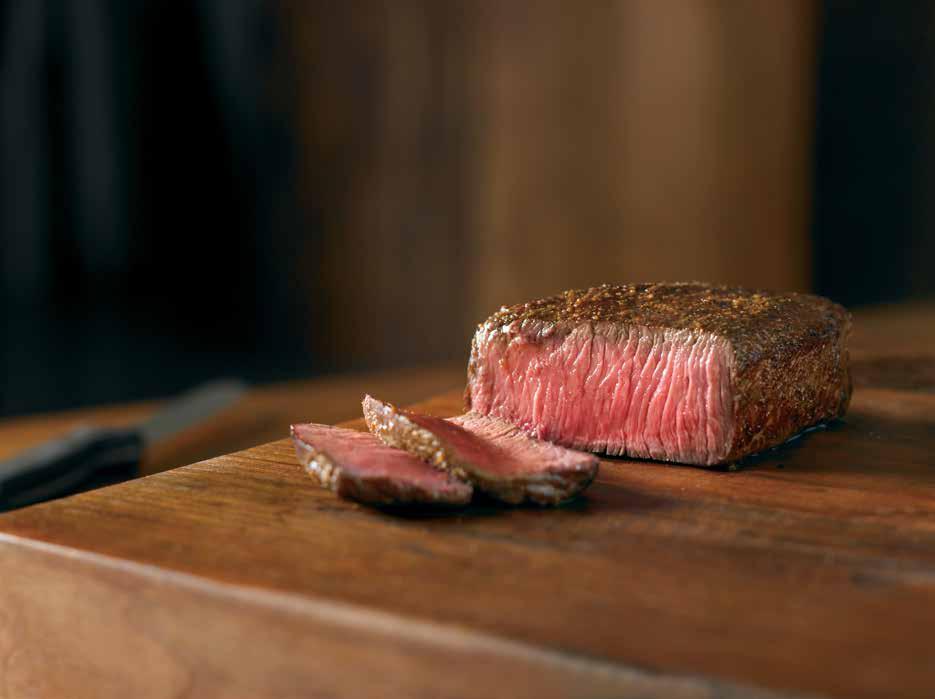SIGNATURE OUTBACK STEAKS Outback steaks are hand-cut, prepared upon order and come with choice of one freshly made side. Select either a savory cup of soup or one of our crisp Signature Side Salads.