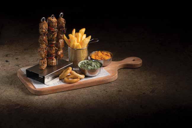 Classics Hunger Pork Wings Honey-glazed pork, wrapped in streaky bacon, served with honey-mustard sauce. Chicken Breast Chargrilled chicken breast. R104.90 Chicken Schnitzel Deep-fried and crumbed.