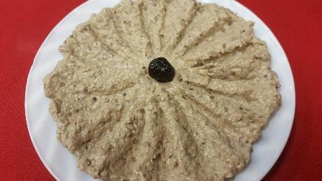 95 Pureed smoked eggplant, tahini, garlic with freshly squeezed and oil. Hummus (F-G-D-N-S) 5.