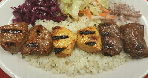 grilled on skewers. Beef Shish Kebab (F-G-D-N-S) 16.
