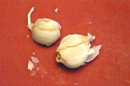 from a fresh garlic bulb.