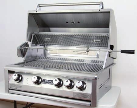 (AHT-AL-32R) < 4 MAIN BURNERS AT 15,000 BTU EACH ( 60,000 BTUS ) < 700 SQUARE INCHES OF TOTAL COOKING AREA (510 MAIN GRILLING