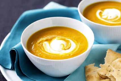 Pumpkin Soup Ingredients: 1 Large Butternut pumpkin (or ½ Jap and ½ Butternut for variety) 2 Large Potatoes 1 Large Sweet Potato 1 Large Brown Onion finely chopped 1 Tspn Curry Powder 2 Tspn Chicken