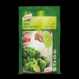 Knorr Lime Seasoning Powder Knorr Lime Seasoning Powder has no seasonality and is stored in a dry place, freeing up chiller space as well as helping you to control cost.