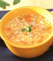 PRESSURE COOKING TIME: 30 MINUTES Navy Bean soup Ingredients 1 bag white beans 1 1/2 quarts water 1/2 lb.