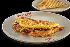 00 Mushroom, cheese, pepper and onion Omelette (V) 63.00 Omelette with 3 fillings of your choice 86.00 Choose your fillings from the following options: Basic (V) 10.