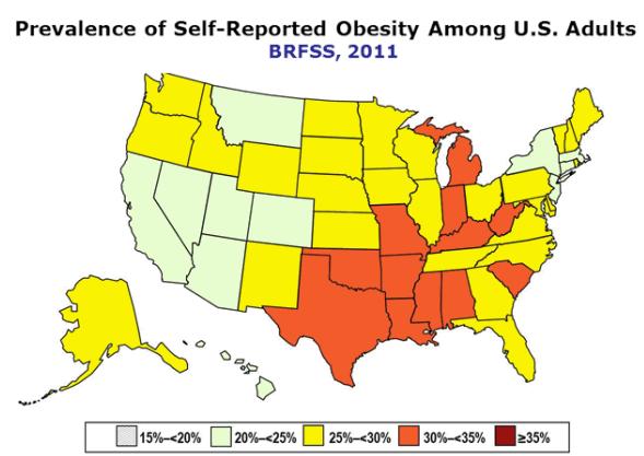 Source: CDC, Adult Obesity Facts,