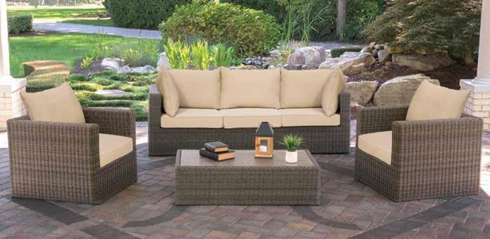 SPECIAL PURCHASE Napa Deep Seating 4 piece deep seating group includes: Love seat, 2 lounge chairs with premium cushions included and coffee table Regularly