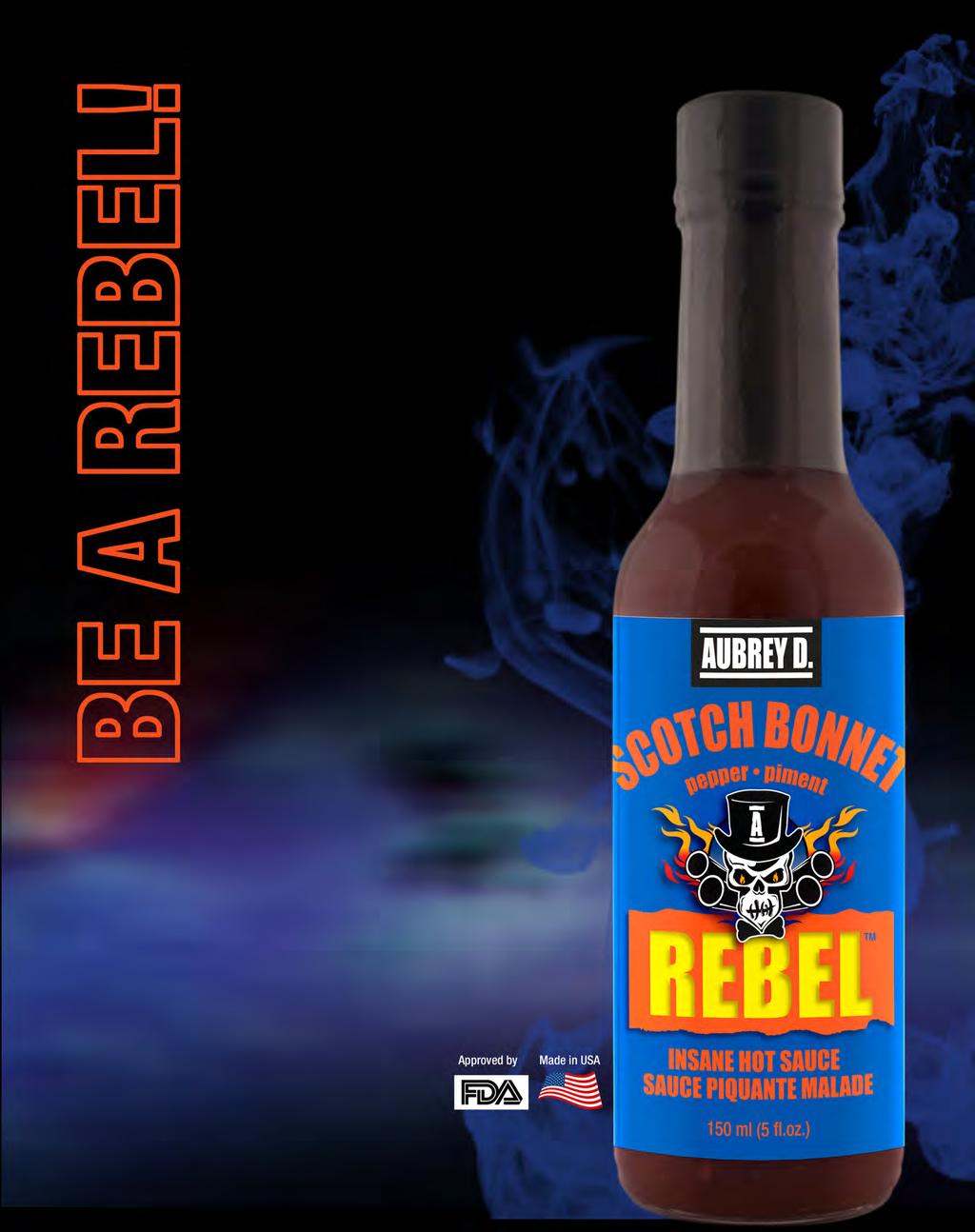 Ginger, blueberries, onions, carrots, apricot preserve, honey, garlic no this is not a shopping list, but the delicious ingredients we have packed in this jar of Aubrey D. Rebel Hot Sauce.