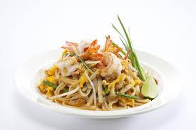 Phad Thai Goong 300g Rice Noodles (wok noodles) cooked 2 Egg 200g Shrimp, raw 1 small onion 1 handful sprouts (bean sprouts) 1 EL, d. Sugars 2 tbsp fish sauce 4 EL, d.