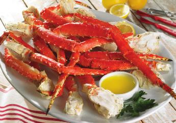 king crab Prized for its tantalizing white meat, king crab is already cooked fresh on the boats as they are caught to lock in all the goodness. Just heat them up to serving temperature and enjoy.
