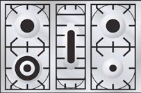Range Cooker Hotplate Options Gas Hotplates The vast majority of ILVE range cookers feature a gas hotplate in some form or another that will include flame safety devices, and cast iron pan supports.